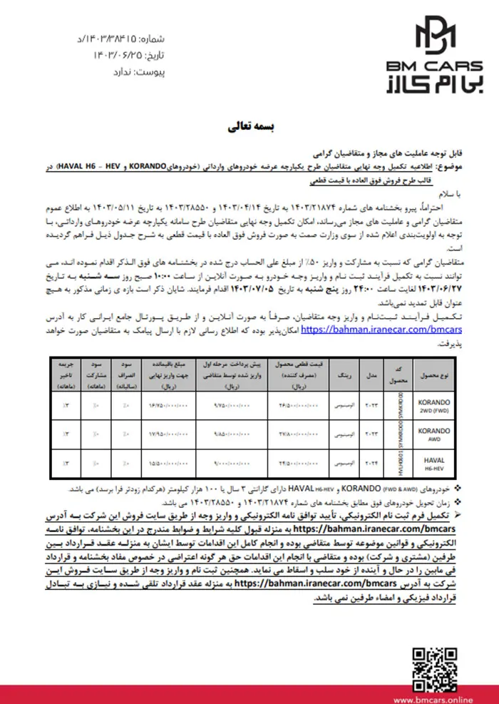 جدول-قیمت