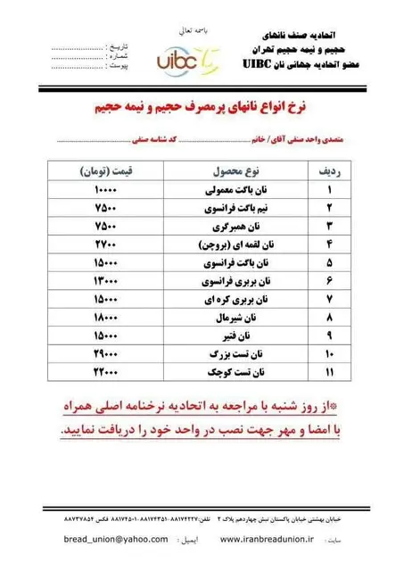 قیمت-نان--فانتزی