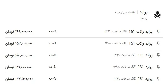 قیمت-پراید-جدید۱