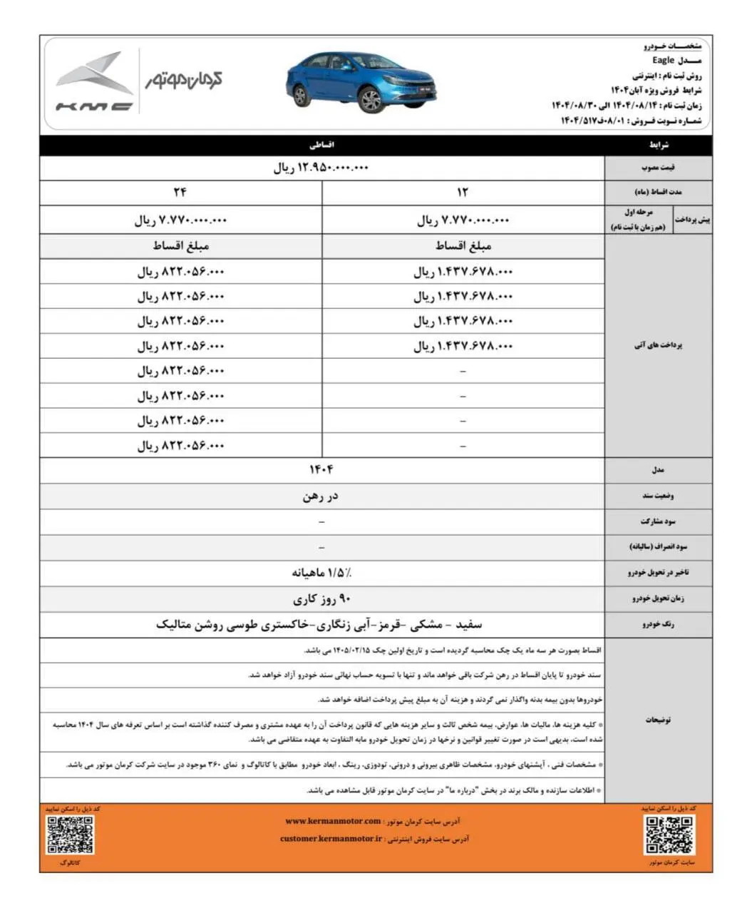 فروش اقساطی رخش‌های کرمان موتور آغاز شد + جزییات 3
