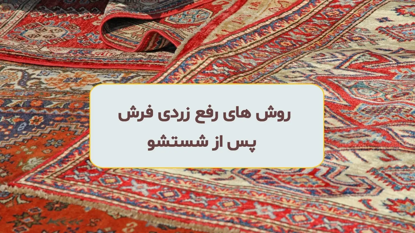 رفع زرد شدن فرش پس از شستشو - علت، پیشگیری و رفع زردی فرش (6 روش کاربردی)