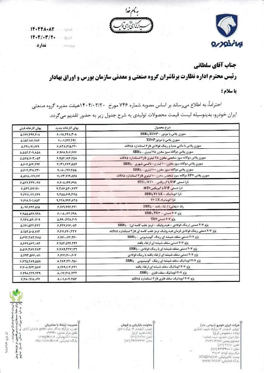 افزایش عجیب قیمت خودرو در یک روز | ایرانخودرو تیر خلاص زد + جدول (21 خرداد) 2