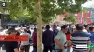 تجمع هواداران استقلال مقابل ساختمان این باشگاه + فیلم