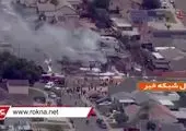 سقوط وحشتناک هواپیما در لبنان + عکس