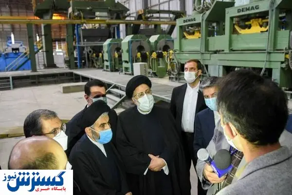 بازدید رئیس دستگاه قضا از یک شرکت فولادی