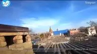 انفجار یک تانک روسی از پشت بام خانه + فیلم
