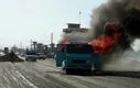 مینی‌بوس حامل دختران دانش آموز در آتش سوخت + جزییات حادثه