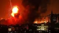 انهدام برج محل استقرار خبرگزاری الجزیره و آسوشیتدپرس + تصاویر