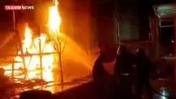 آتش‌سوزی مخازن واحد پالایش میعانات نفتی آشتیان + فیلم