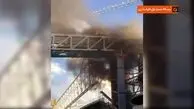 وقوع آتش سوزی در ورزشگاه رئال مادرید + فیلم