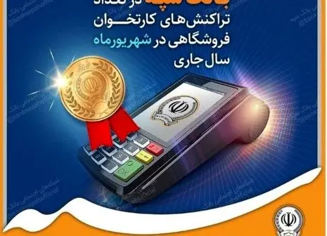 کسب رتبه برتر بانک سپه در تعداد تراکنش‌های شبکه پرداخت طی فروردین ماه ۱۴۰۳