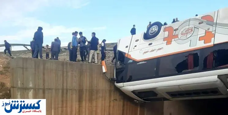 تصادف مرگبار اتوبوس و نیسان