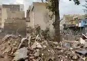 ریزش ساختمان در خیابان جمهوری