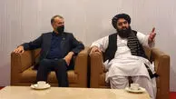 دیدار وزیرخارجه طالبان با امیرعبداللهیان + عکس