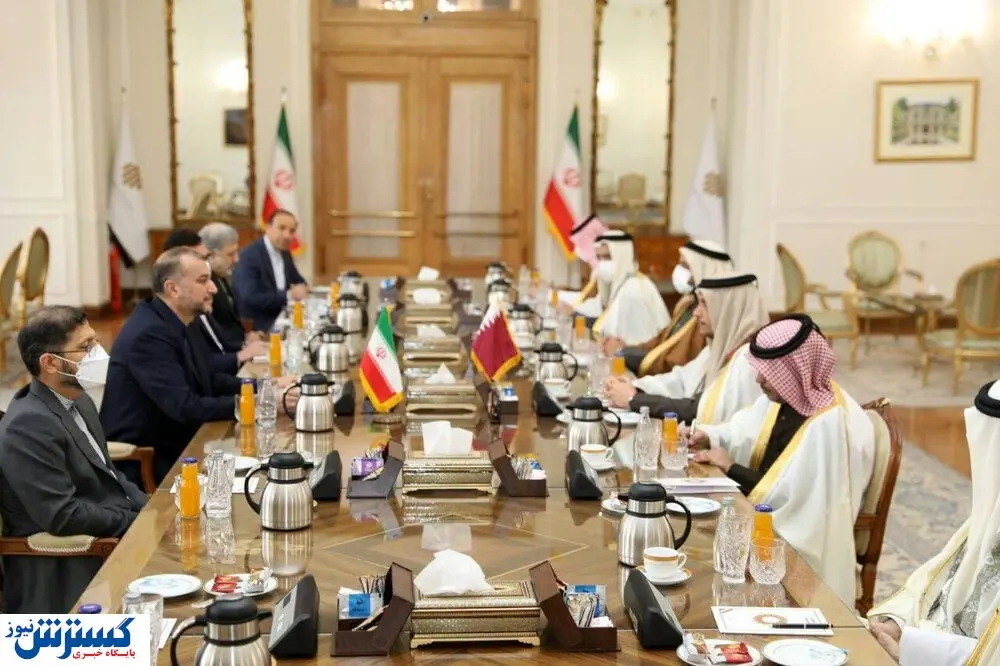 دیدار وزیران خارجه قطر و ایران در تهران + عکس