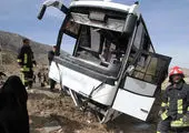 تصادف مرگبار اتوبوس و تریلی و خودرو!