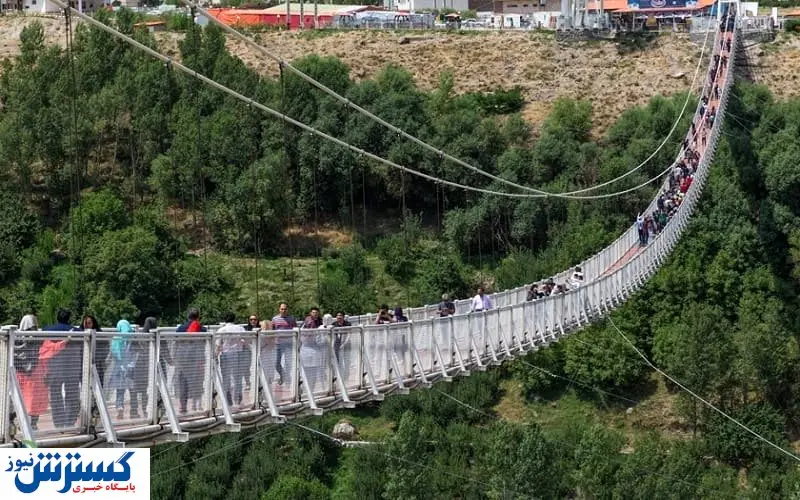 طولانیترین پل معلق خاورمیانه در ایران + تصاویر