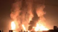آتش سوزی و انفجار بزرگ در بندر