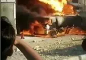 انفجار پمپ بنزین در میدان تره بار مرکزی خیابان پیروزی