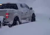 فیلمی از بارش سنگین برف در این روستا