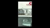 خودکشی مرد تهرانی از روی پل هوایی + فیلم