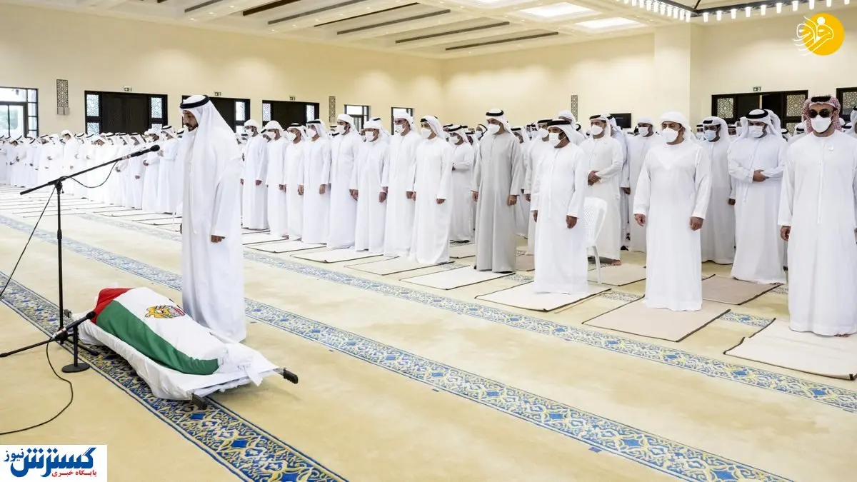 برگزاری مراسم خاکسپاری رئیس امارات + تصاویر