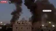 لحظه بمباران فلسطین توسط صهیونیست‌ها / فیلم