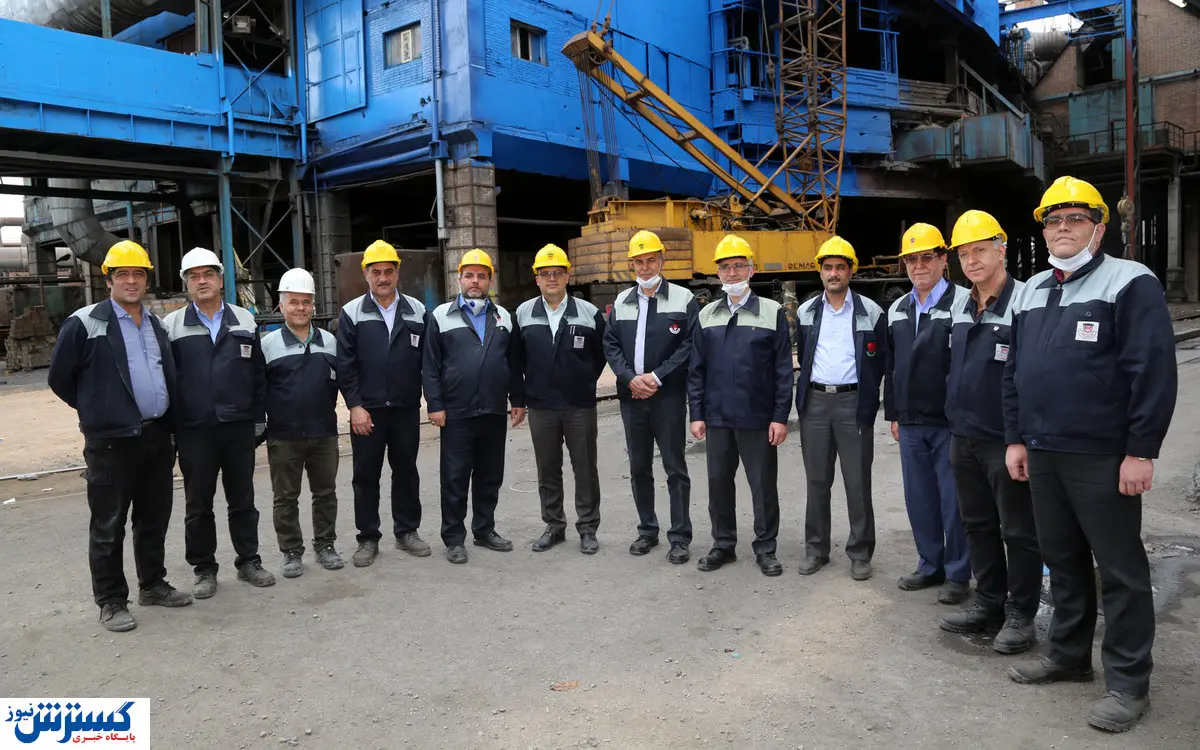 بازدید رئیس هیات مدیره و مدیرعامل ذوب آهن اصفهان از خط تولید