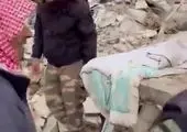 صحنه‌ای تلخ از زلزله ترکیه + فیلم