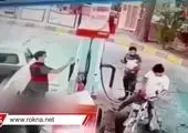 حمله سارقان با شمشیر به پمپ بنزین + فیلم