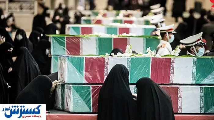 مراسم تشییع پیکر ۱۵۰ شهید گمنام از دانشگاه تهران + فیلم
