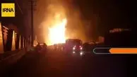 آتش سوزی مهیب در میدان شاد آباد + فیلم