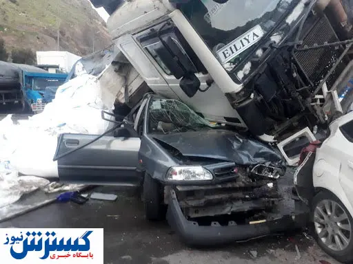 تصادف زنجیرهای و مرگبار در بزرگراه یاسینی