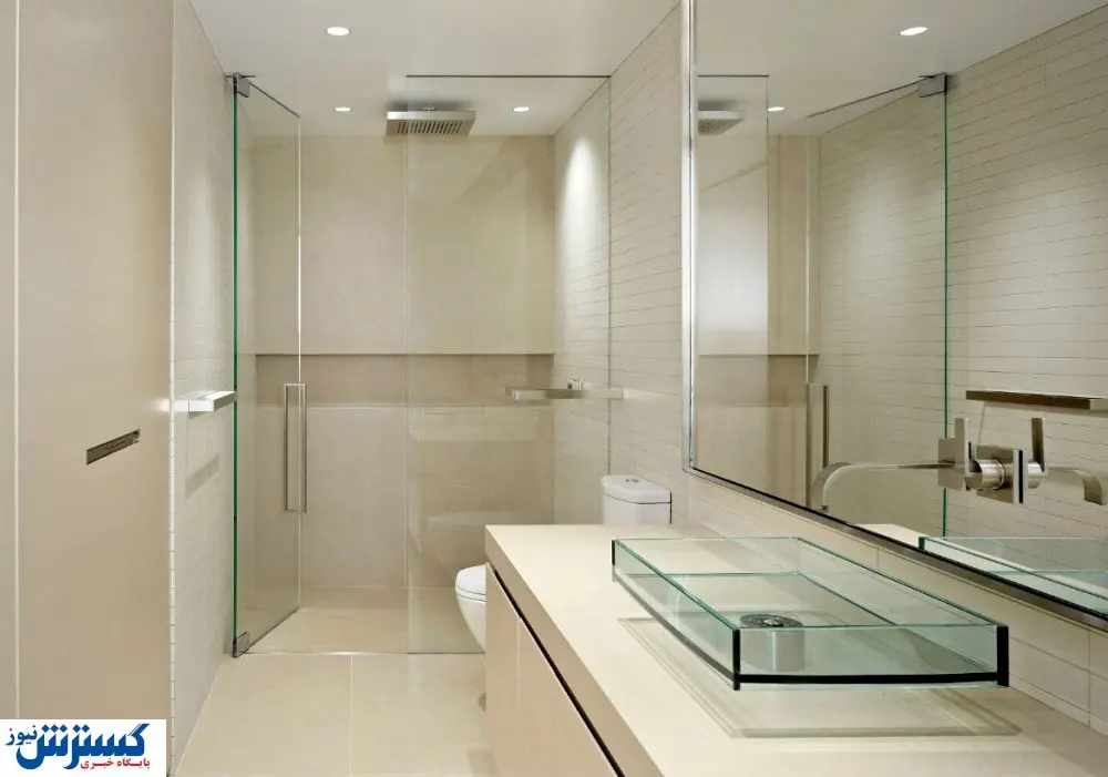 جدیدترین ایده های اجرایی حمام شیشه ای