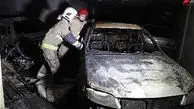 آتش سوزی در پارکینگ اصفهان خودروها را جزغاله کرد+عکس
