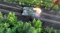 فیلمی از انهدام تانک روسی توسط پهباد 