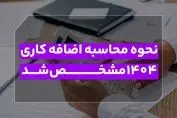 راهنمای کامل محاسبه اضافه کاری ۱۴۰۴: از ساعت موظفی تا دستمزد نهایی!