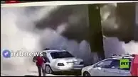 فیلمی از لحظه ریزش ساختمان بر سر عابران!
