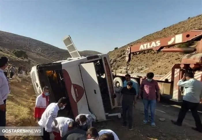آخرین وضعیت مصدومان حادثه واژگونی اتوبوس 