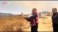 آتش‌سوزی گسترده در قدس اشغالی +‌فیلم