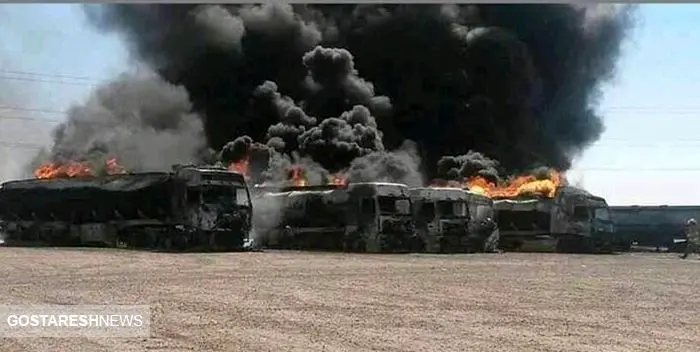 فوری/ حادثه ناگوار برای تانکر نفتی ایران در کردستان/ عکس دلخراش