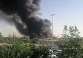 تصاویر تازه از آتش سوزی بزرگ کارخانه رنگ قم