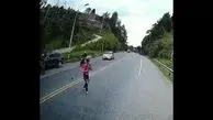 تصادف وحشتناک یک کودک با موتور سیکلت+فیلم