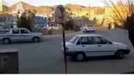 رانندگی عجیب یک خانم در شهرستان بافت / همه شوک شدند! + فیلم