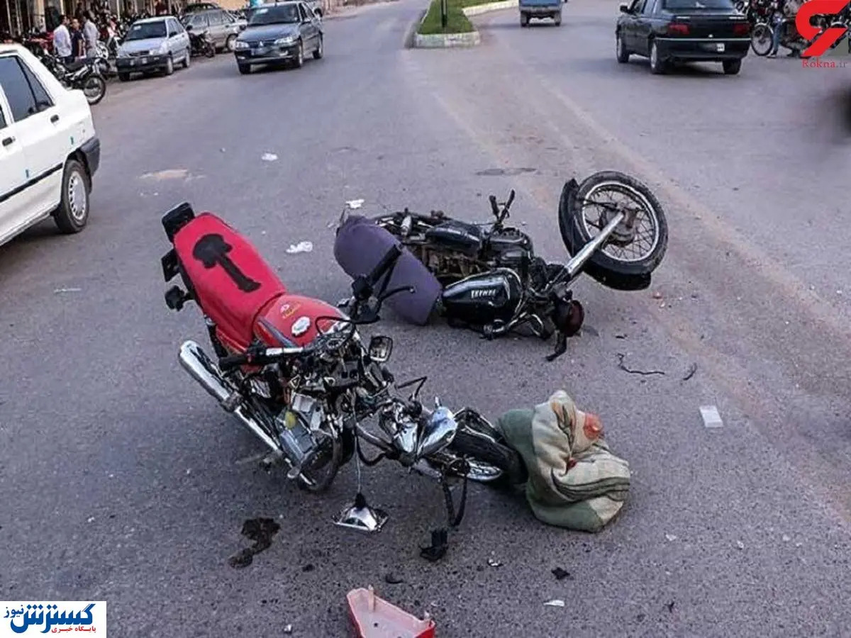 شاخ به شاخ شدن پژو با دو موتور سوار! + جزییات