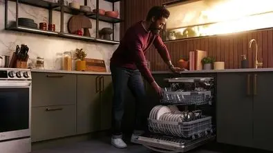 روشن شدن چراغ نمک ماشین ظرفشویی ال جی
