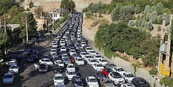 ترافیک سنگین در جاده‌ چالوس