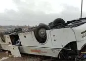  خبرنگاران مصدوم از حادثه واژگونی اتوبوس در بیمارستان نقده