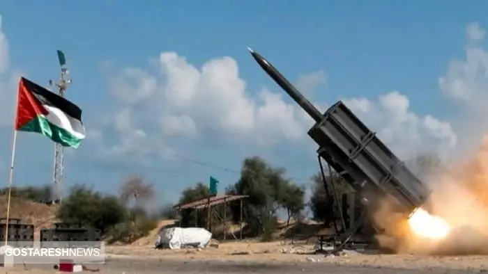 آزمایش موشکی فلسطین در غزه