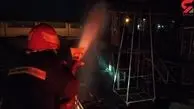 آتش سوزی در یک واحد تولیدی روغن + جزئیات